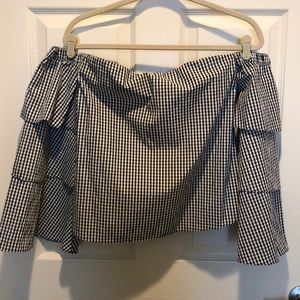 Socialite Tops - Black and white checkered top Socialite Tops - Black and white checkered top